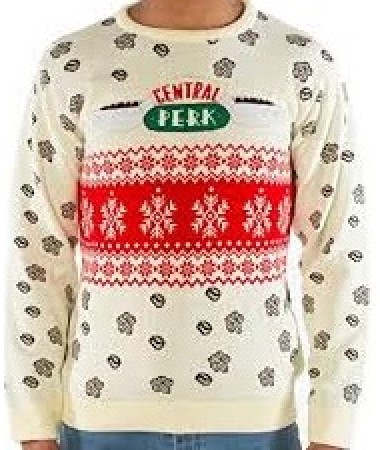 Christmas Sweater Central Perk Knitted white BUY